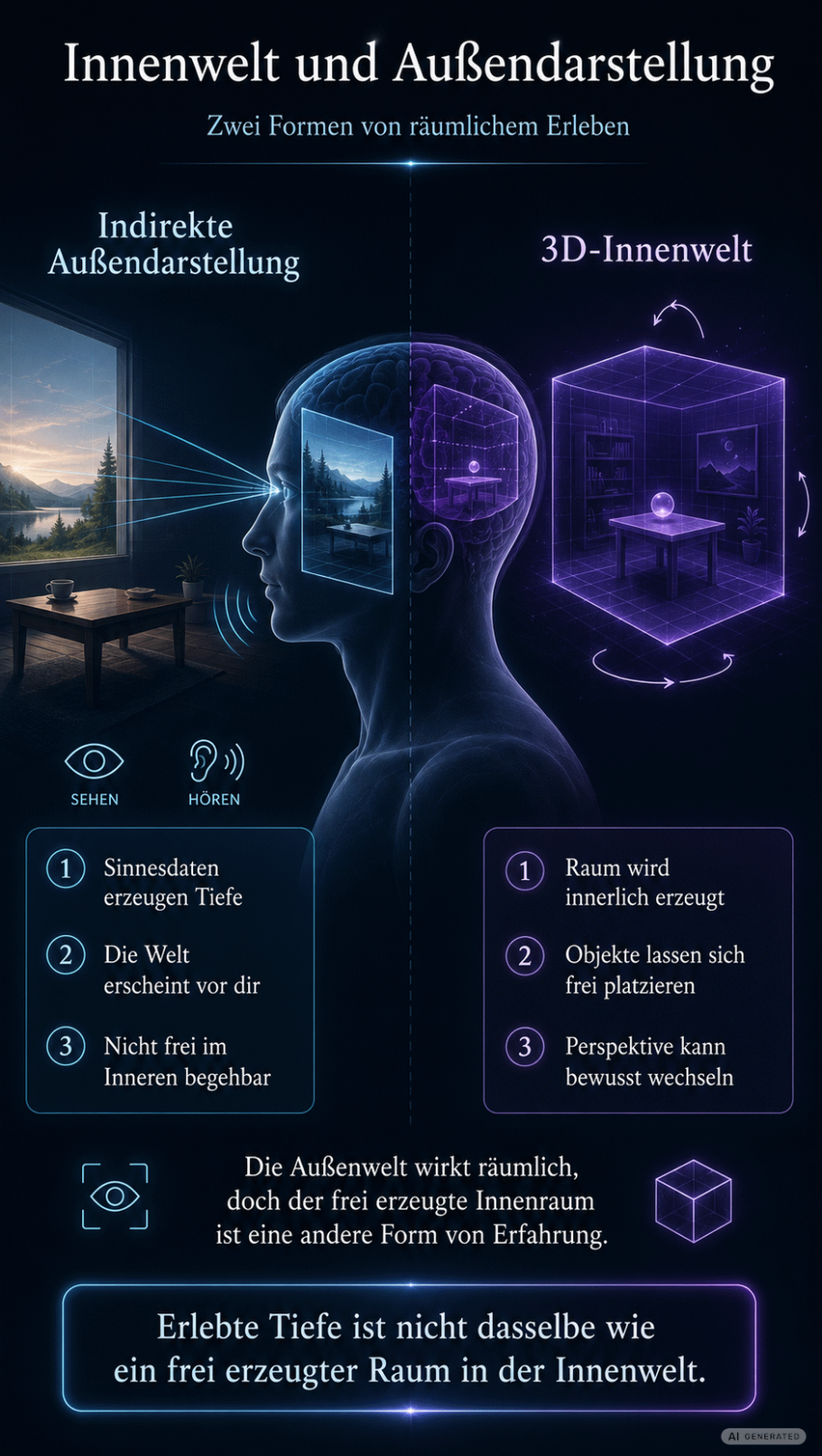 Darstellungen Innen und Außen Innenwelt und Außenweltdarstellung und Unterschiede