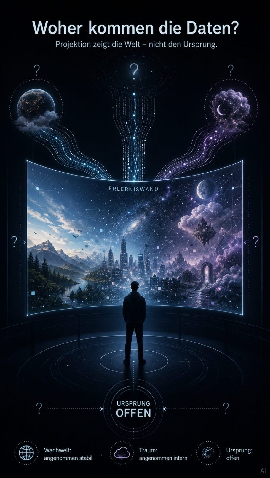 2D und 3D erleben Interaktive, holographische Darstellung eines Datenwürfels mit Analyse-Features.