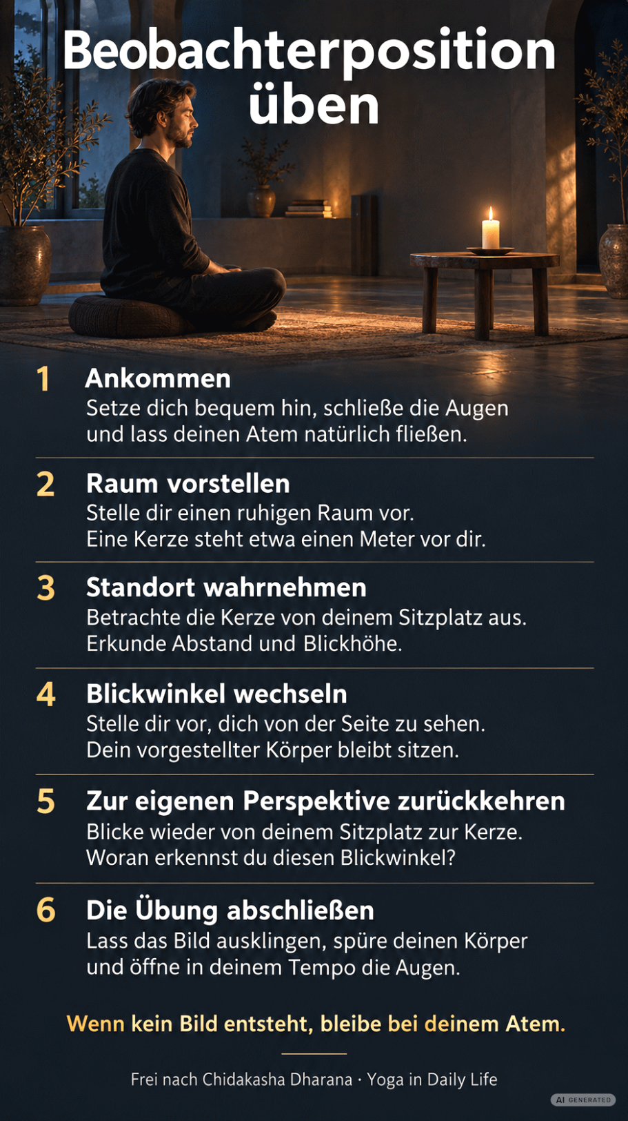 Beobachterposition Üben Bild mit Anleitung zur Übung 1 - Einleitung