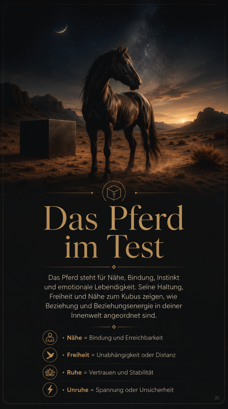 das Pferd Ein Pferd steht auf einem Felsen vor einer dramatischen Landschaft bei Sonnenuntergang.