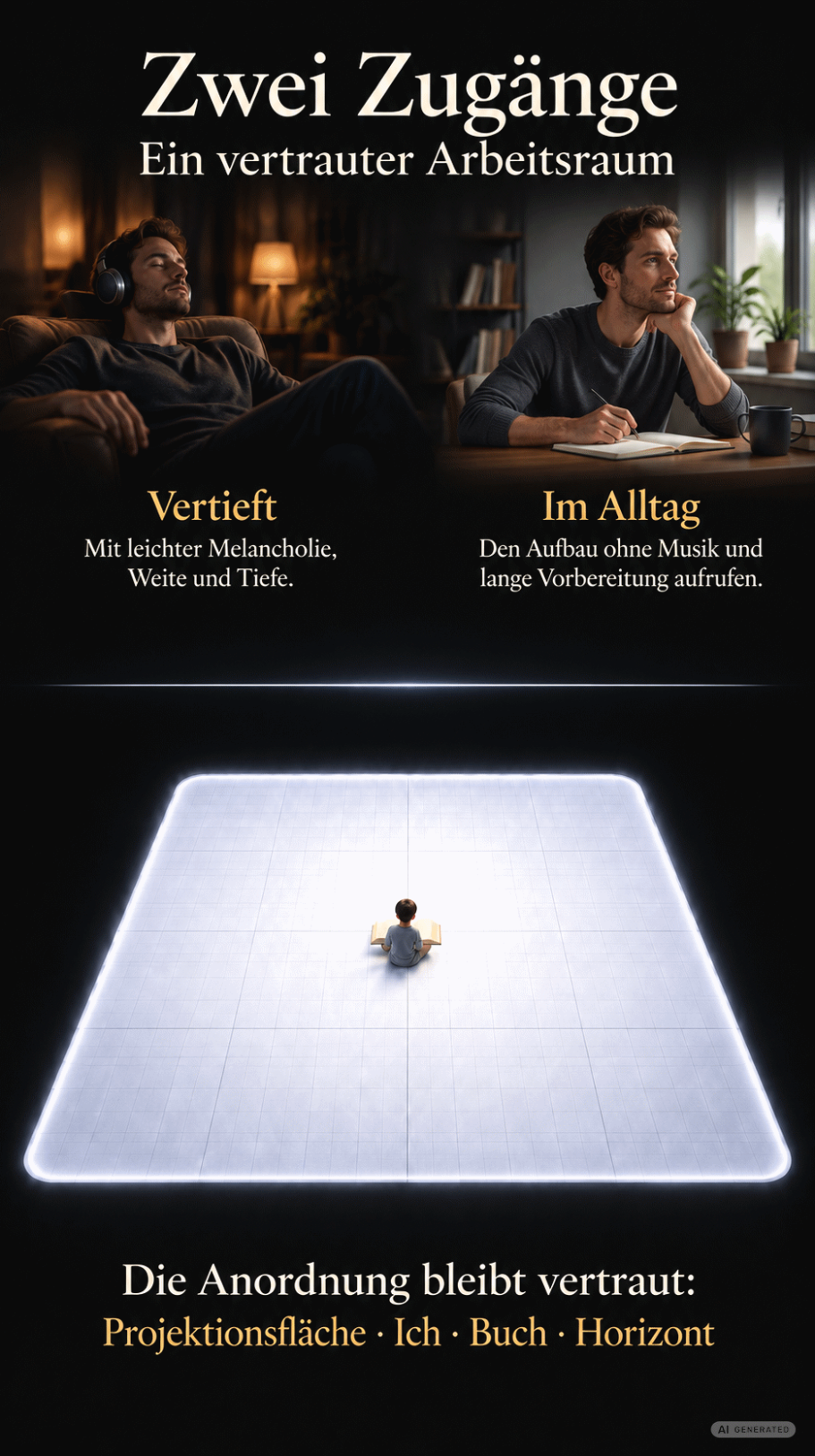 Zwei Zugänge Darstellung über den Aufbau der 2D Fläche im Alltag