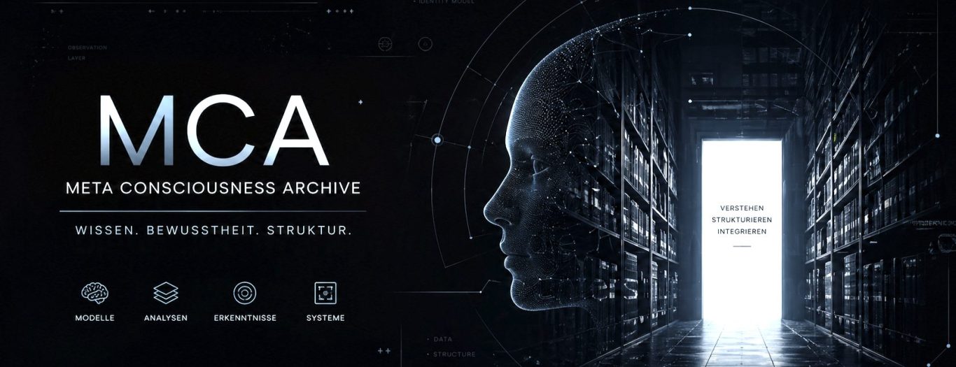 Grafik mit dem Schriftzug "MCA" und einer digitalen Silhouette in futuristischer Umgebung.