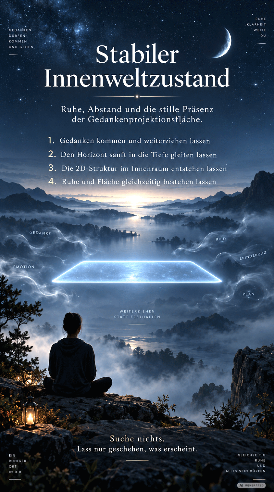 Stabiler Innenweltzustand 2 Beschreibung zur 2. Übung der Stabilisierung der Gedankenprojektionsfläche