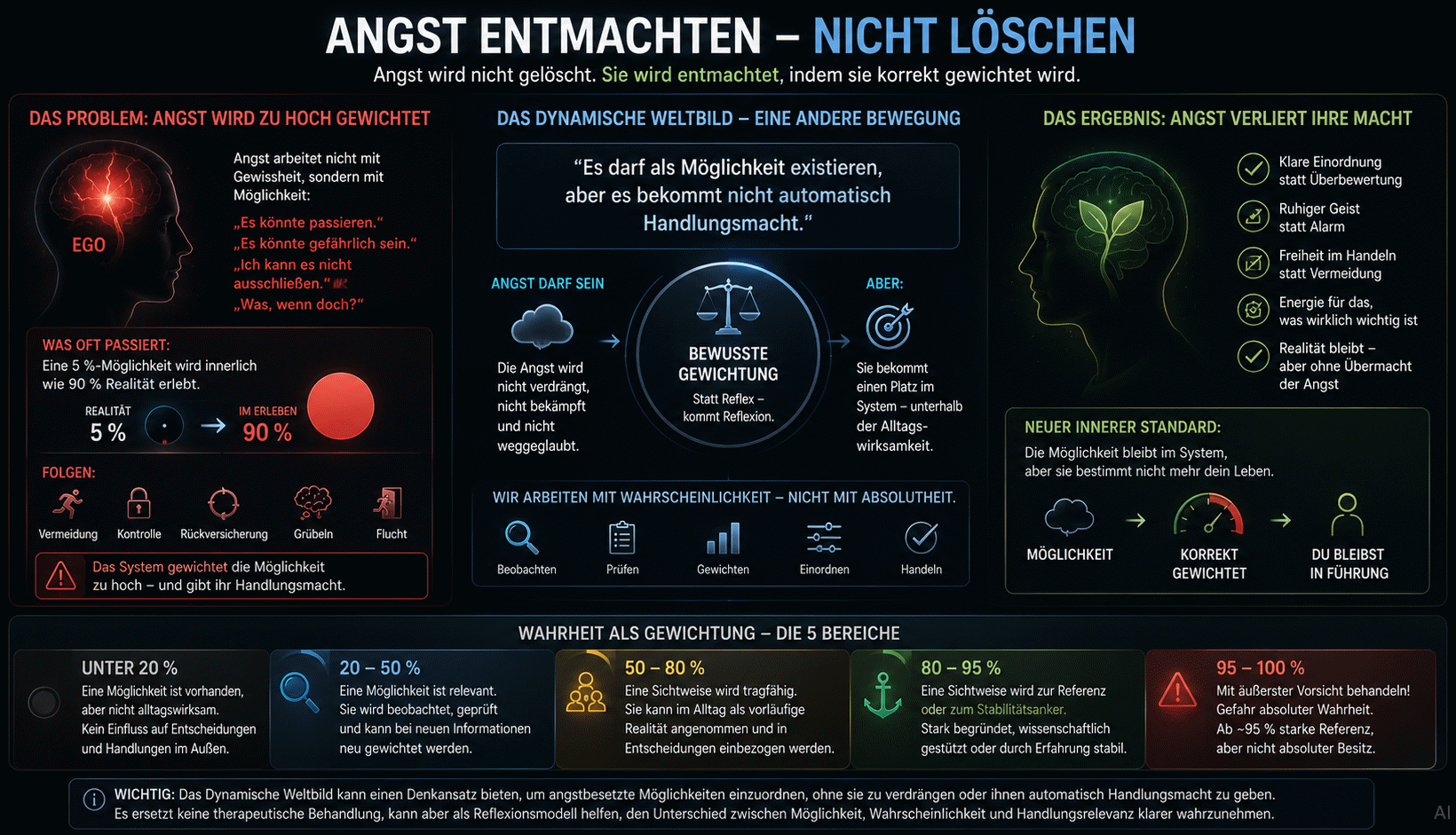 Grafik zu Angstbewältigung Grafik zu Angstbewältigung mit Fakten, Statistiken und hilfreichen Tipps.